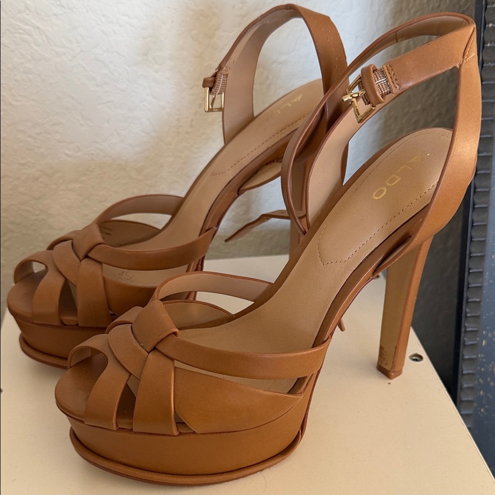 Aldo Women's Brown Strappy Heels